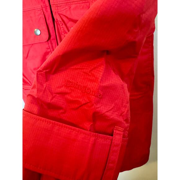 Patagonia Torrentshell Red Hooded Raincoat Trench Jacket Women’s Small - Picture 8 of 12